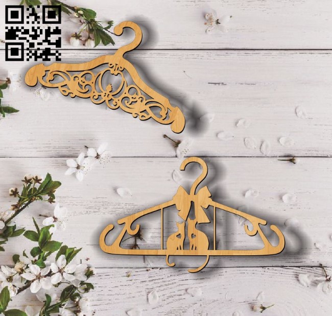 Clothes hangers E0011831 file cdr and dxf free vector download for Laser cut