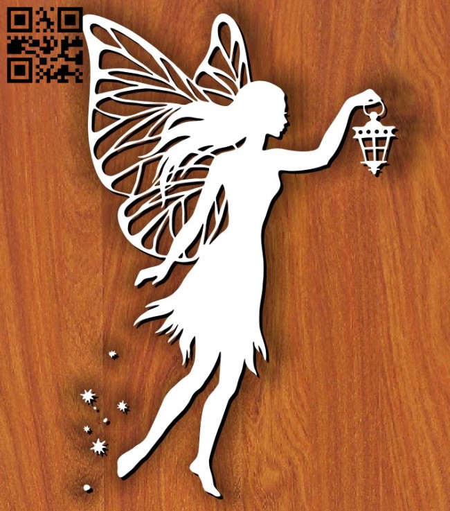 Laser Cut Fairy Moon Lamp Night Light DXF File Free Download 