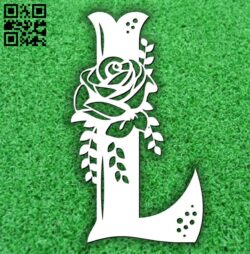 Flower L E0011675 file cdr and dxf free vector download for laser cut