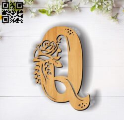 Flower Q E0011851 file cdr and dxf free vector download for laser cut