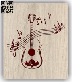 Guitar and treble buckle E0011756 file cdr and dxf free vector download for laser engraving machines