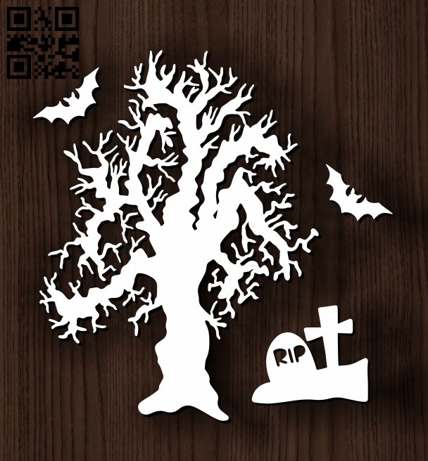 Hallow tree E0011769 file cdr and dxf free vector download for Laser cut