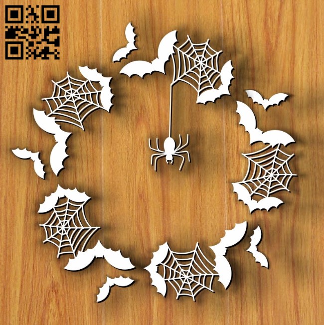 Halloween frame E0011770 file cdr and dxf free vector download for Laser cut