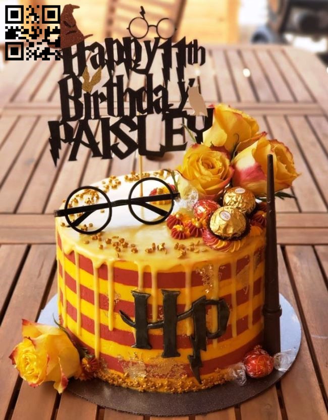 Harry Potter topper E0011753 file cdr and dxf free vector download for laser cut