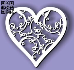 Heart E0011790 file cdr and dxf free vector download for Laser cut