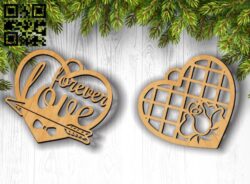 Heart love E0011805 file cdr and dxf free vector download for Laser cut