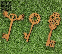 Keys E0011674 file cdr and dxf free vector download for laser cut
