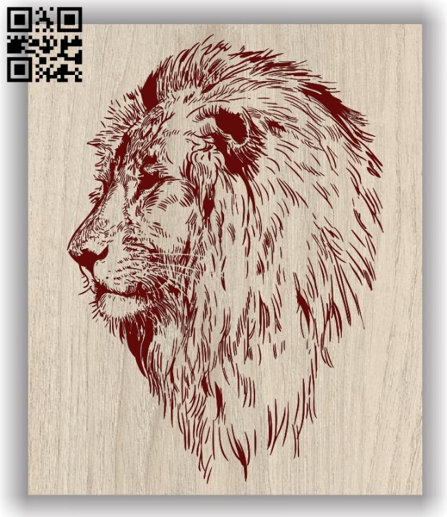 Lion head E0011762 file cdr and dxf free vector download for laser engraving machinesLion head E0011762 file cdr and dxf free vector download for laser engraving machines