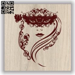 Masked face E0011738 file cdr and dxf free vector download for laser engraving machines