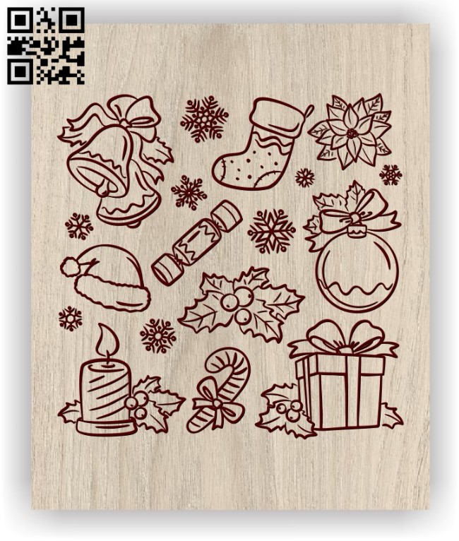Merry Kristyana 2022 E0011849 file cdr and dxf free vector download for laser engraving machines