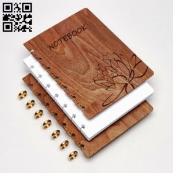 Notebook lotus E0011801 file cdr and dxf free vector download for Laser cut