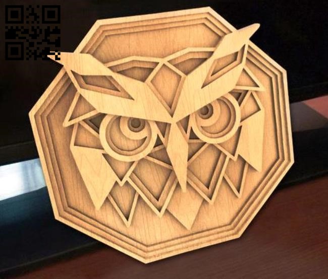 Owl multilayer E0011832 file cdr and dxf free vector download for Laser cut