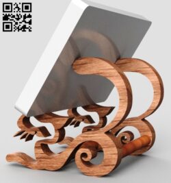 Phone cat stand E0011830 file cdr and dxf free vector download for Laser cut