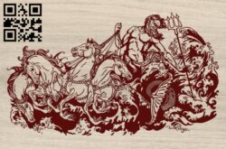 Poseidon E0011882 file cdr and dxf free vector download for laser engraving machines