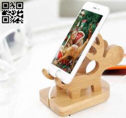 Reindeer phone Stand  E0011789 file cdr and dxf free vector download for Laser cut CNC