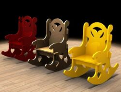 Rocking chair E0011680 file cdr and dxf free vector download for laser cut
