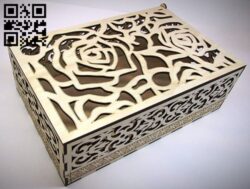 Rose box E0011693 file cdr and dxf free vector download for Laser cut