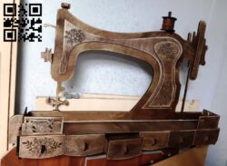 Sewing machine shelf E0011815 file cdr and dxf free vector download for Laser cut
