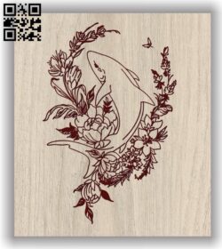 Shark E0011666 file cdr and dxf free vector download for laser engraving machines
