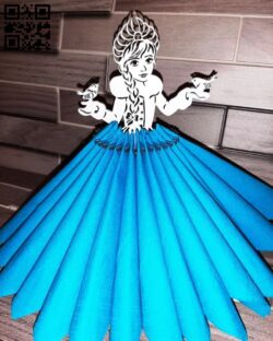 Snow Maiden napkin holder E0011885 file cdr and dxf free vector download for laser cut