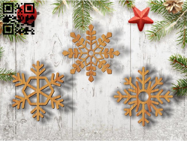 Snowflakes E0011791file cdr and dxf free vector download for Laser cut