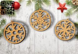 Snowflakes E0011887 file cdr and dxf free vector download for laser cut