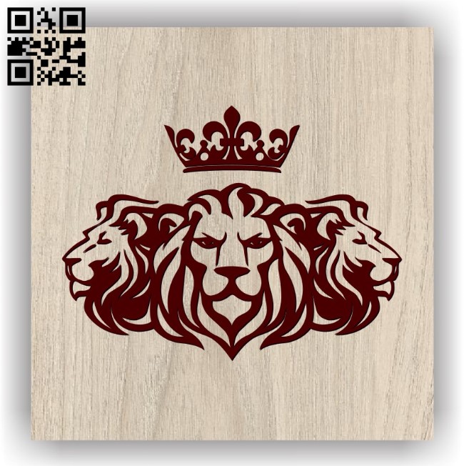 Three lions E0011864 file cdr and dxf free vector download for laser engraving machines