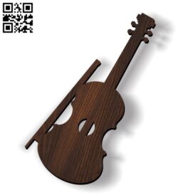 Violin E0011765 file cdr and dxf free vector download for Laser cut