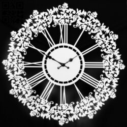 Wall clock E0011878 file cdr and dxf free vector download for laser cut