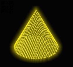 3D illusion led lamp Cone E0011977 file cdr and dxf free vector download for laser engraving machines