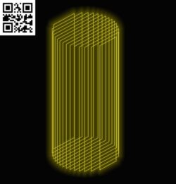 3D illusion led lamp Cylinder E0011979 file cdr and dxf free vector download for laser engraving machines