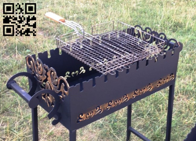 BBQ grill E0011982 file cdr and dxf free vector download for laser cut plasma