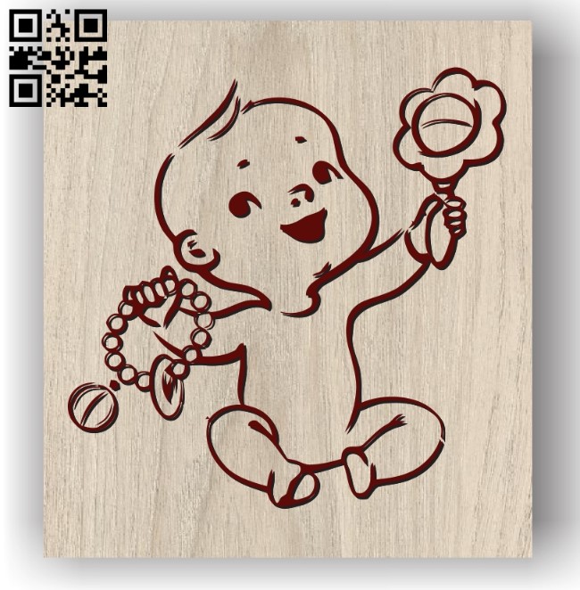 Baby with toys E0012031 file cdr and dxf free vector download for laser engraving machines