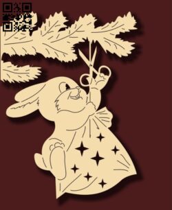Bunny E0012194 file cdr and dxf free vector download for laser cut