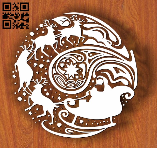 Christmas E0011985 file cdr and dxf free vector download for laser cut