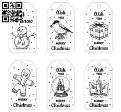 Christmas card E0012100 file cdr and dxf free vector download for print or laser engraving machines
