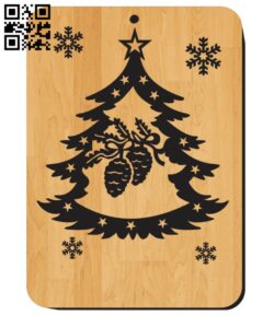 Christmas cards E0012188 file cdr and dxf free vector download for laser engraving machines
