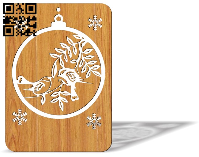 Christmas cards E0012200 file cdr and dxf free vector download for laser cut