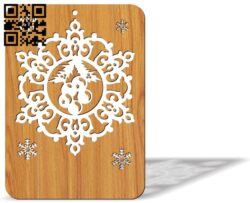 Christmas cards E0012201 file cdr and dxf free vector download for laser cut