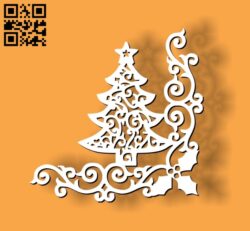 Christmas corner decoration E0012010 file cdr and dxf free vector download for laser cut