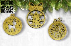 Christmas toys E0012079 file cdr and dxf free vector download for laser cut