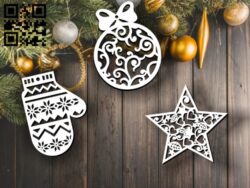 Christmas toys E0012083 file cdr and dxf free vector download for laser cut