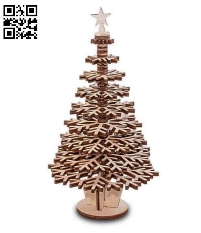 Christmas tree E0012239 file cdr and dxf free vector download for laser cut