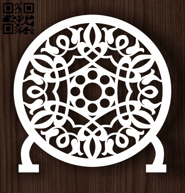 Circle ornament E0011989 file cdr and dxf free vector download for laser cut plasma