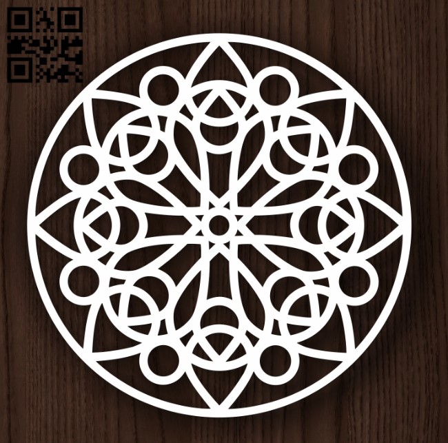 Circle ornament E0011991 file cdr and dxf free vector download for laser cut plasma