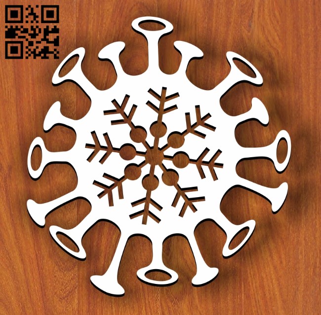 Corona snowflakes E0012179 file cdr and dxf free vector download for laser cut
