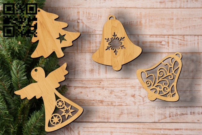 Decorate Christmas tree E0012080 file cdr and dxf free vector download for laser cut
