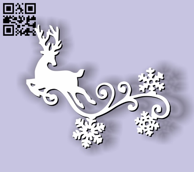 Deer decorative corner E0012011 file cdr and dxf free vector download for laser cut