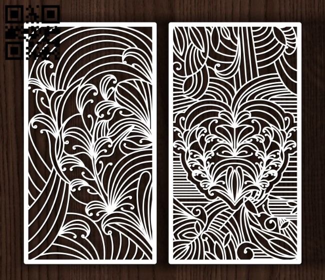 Design pattern screen panel E0011965 file cdr and dxf free vector download for Laser cut cnc