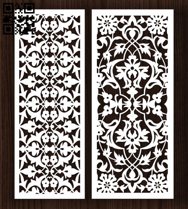 Design pattern screen panel E0011986 file cdr and dxf free vector download for laser cut CNC